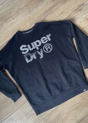 Sweat noir strass Superdry femme XS Tbe