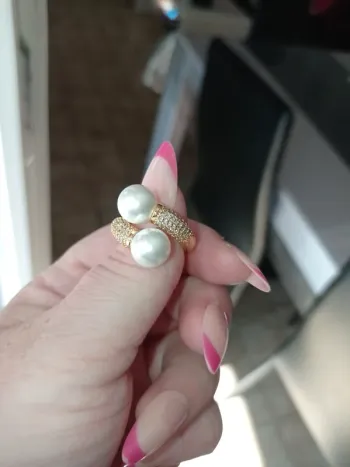 Bague femme en zircone cubique or ajustable