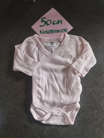 Body croisé rose à pois 0 mois