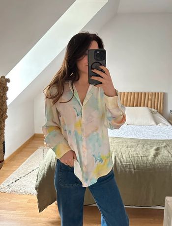 Chemise Tie and dye satinée Zara 🌾