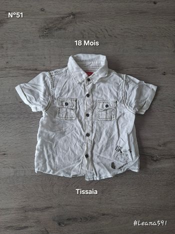 🌷N°51🌷Chemise Courtes Manches - Tissaia - 18 Mois🌷