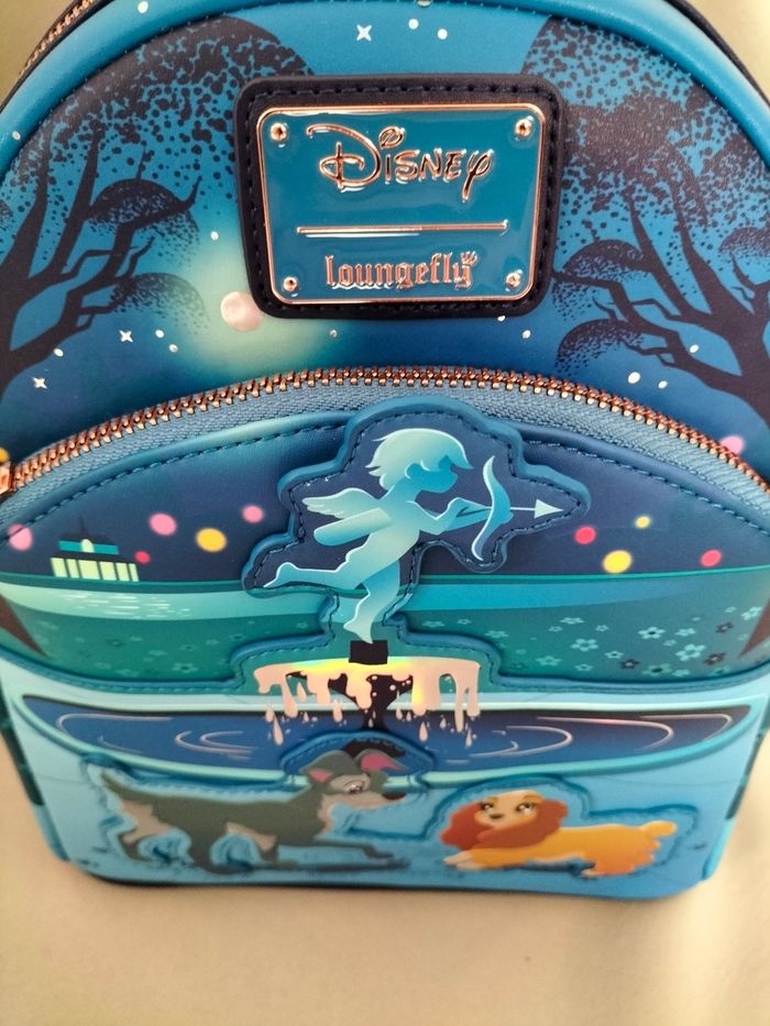 💙 Mini sac à dos La Belle et le Clochard - Disney Loungefly - Neuf 💙 - photo numéro 2
