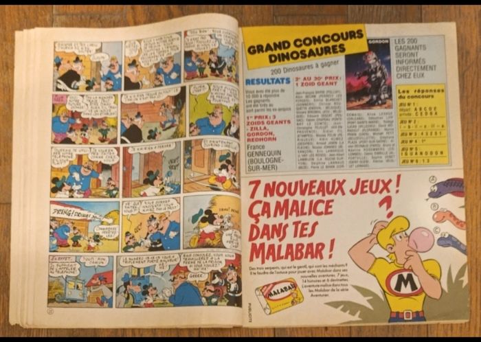 Ancien journal de mickey avec cadeau transferts zorro N°1722 - 1985 vintage - photo numéro 5