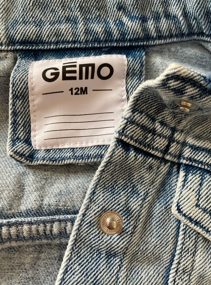 veste en jeans épaules volantées bébé 12 mois - photo numéro 4