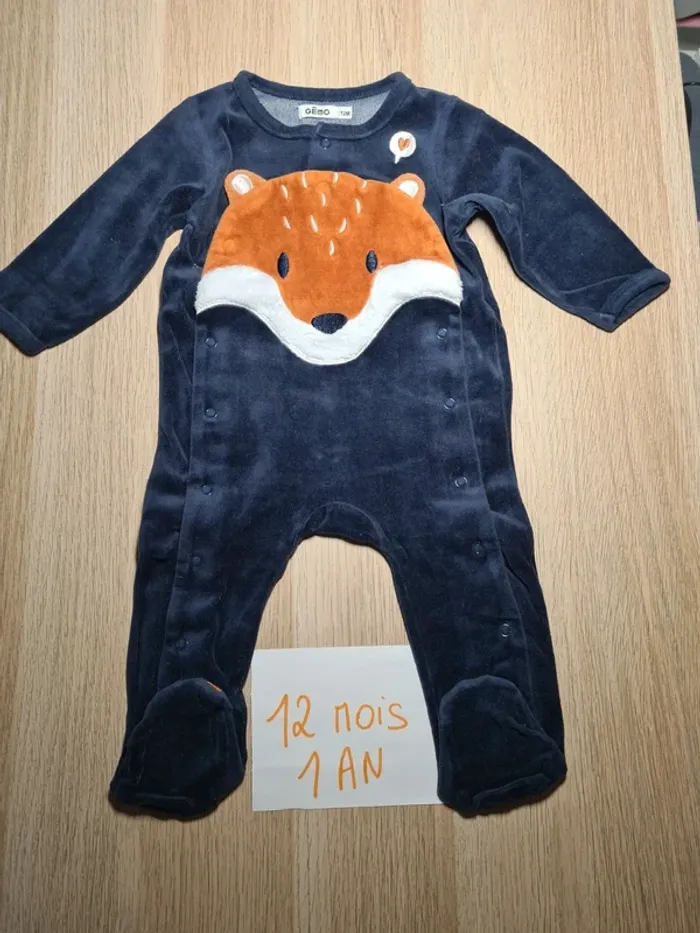 Pyjama velours renard