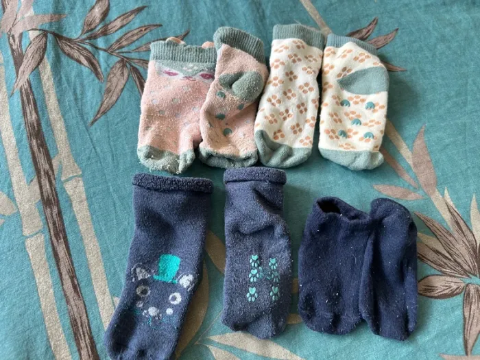 Lot de 4 paires de chaussettes 24 / 26 fille