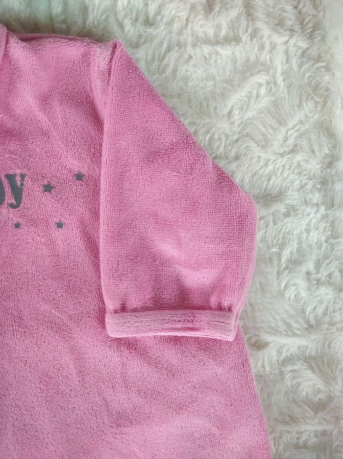 Pyjama grenouillère velours Fille 1 mois "Magic Baby" étoiles et baguette magique Kitchoun - photo numéro 5