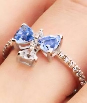 Bague Bridgerton Nœud Bleu édition limitée T54 Neuve 