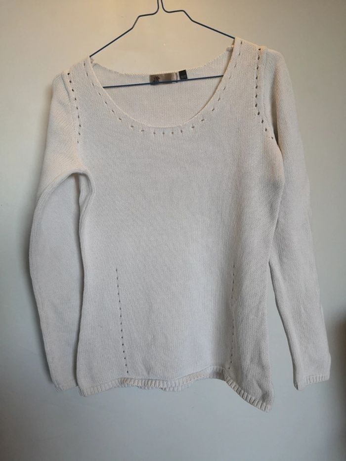 Pull femme taille 38 blanc