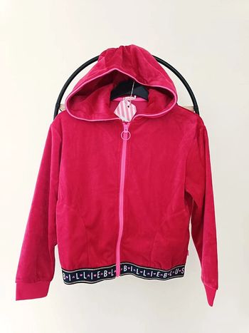 10 ans veste a capuche billieblush effet velours neuf étiquette
