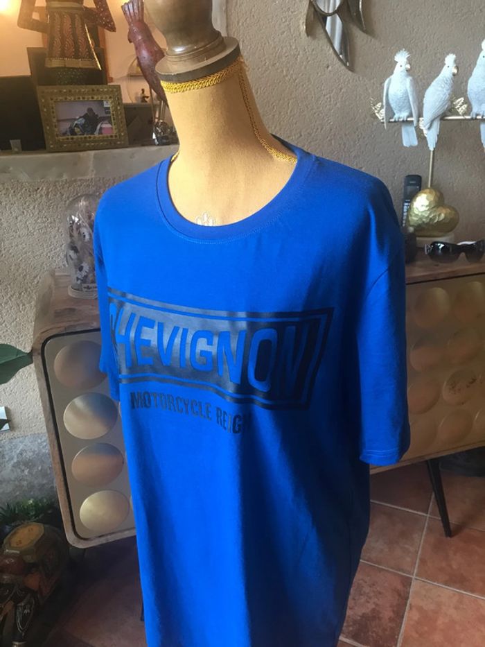 Chevignon t shirt neuf taille XXL couleur bleu - photo numéro 2