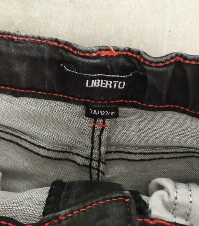 Jean slim garçon noir délavé taille 7 ans Liberto - photo numéro 4