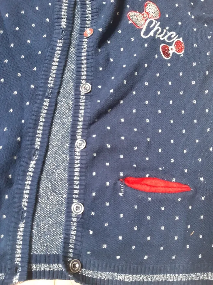 Gilet paillette pois - photo numéro 7