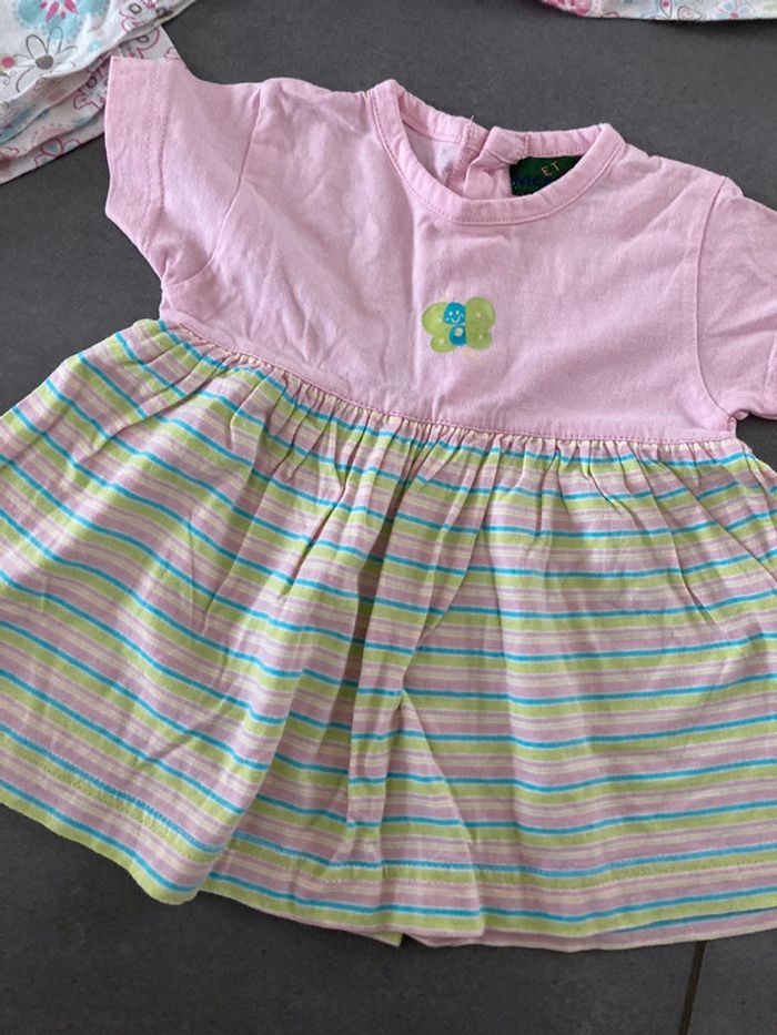 Lot ensemble robe vêtement bébé fille 6 mois garde robe - photo numéro 2