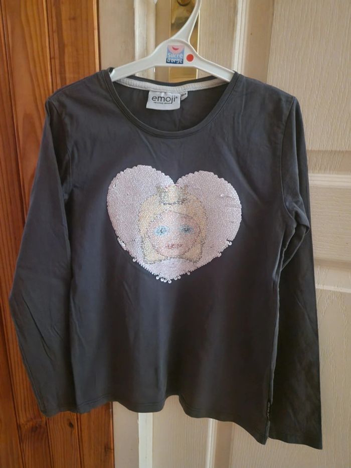 Tee-shirt emoji/sequins - photo numéro 2