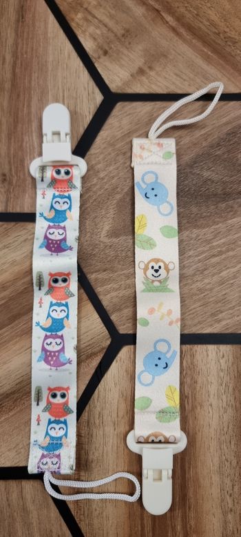 Lot de 2 attaches tétines pour bébé