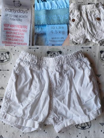 Short en lin et coton taille naissance