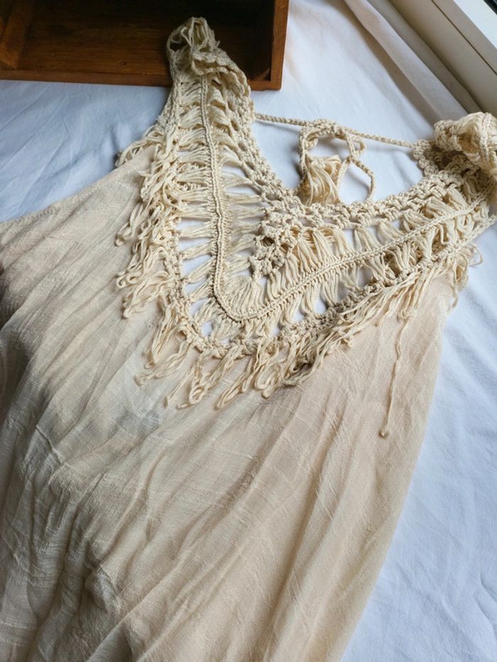 Robe de plage macramé hippie bohème festival 46 - photo numéro 7