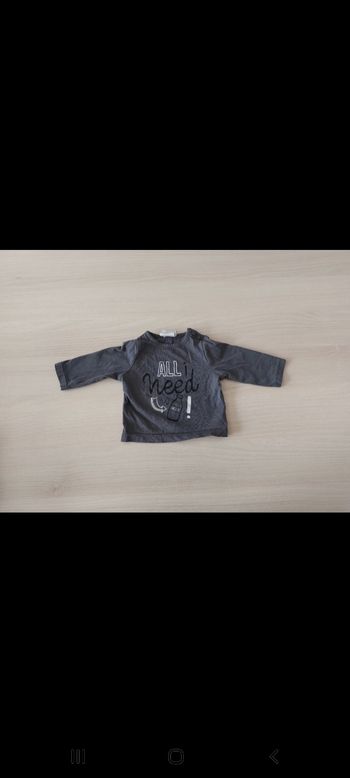 Tee-shirt manches longues 1 mois