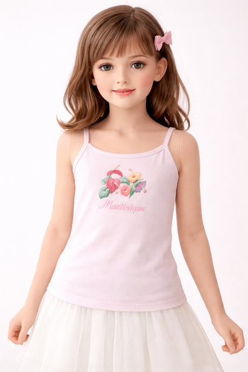 Débardeur avec flocage coloré Taille 6-8 ans Martinique rose Local Attitud