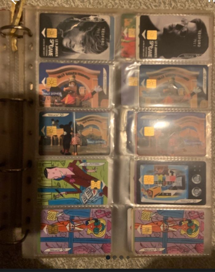 Lots de 10 cartes téléphoniques