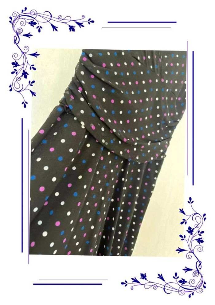 Jolie robe noire pois colorés M - photo numéro 2