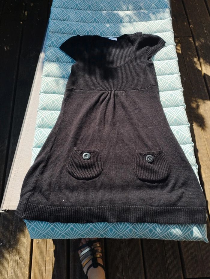 Robe laine manche courte Pimkie noir