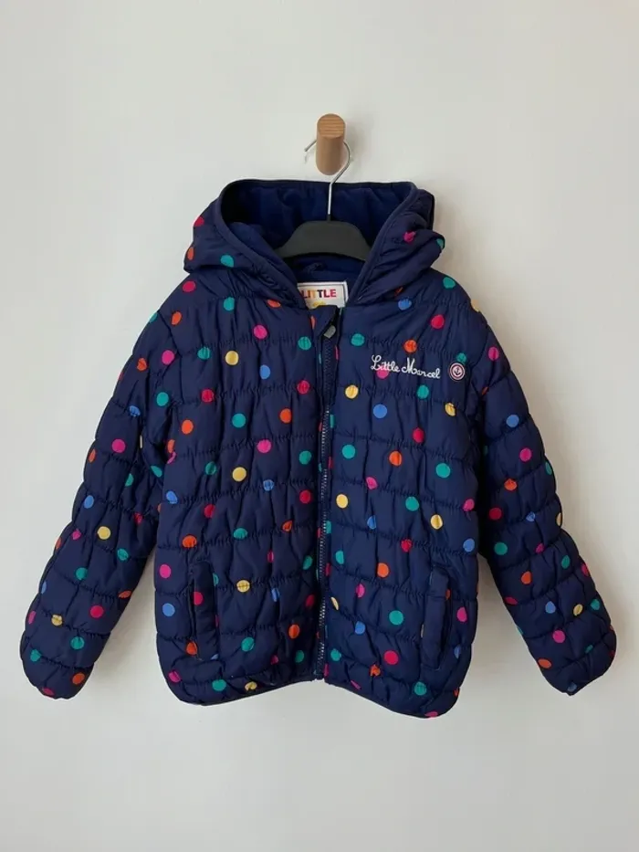 Doudoune à capuche (pois multicolores) - Little Marcel 6 ans - photo numéro 3