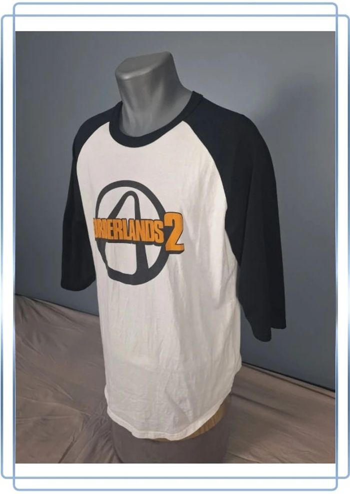 tee shirt homme blanc et noir / taille L / borderlands 2 (449) - photo numéro 4