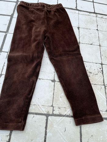 Pantalon fille côtelé