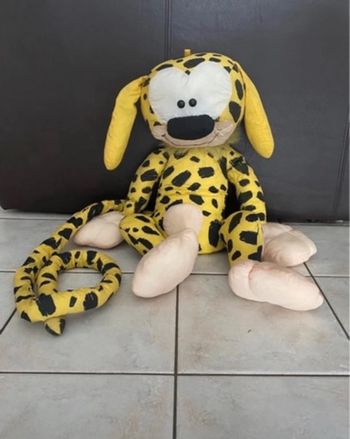 Grande Peluche marsupilami tissu 80 cm vintage 1994