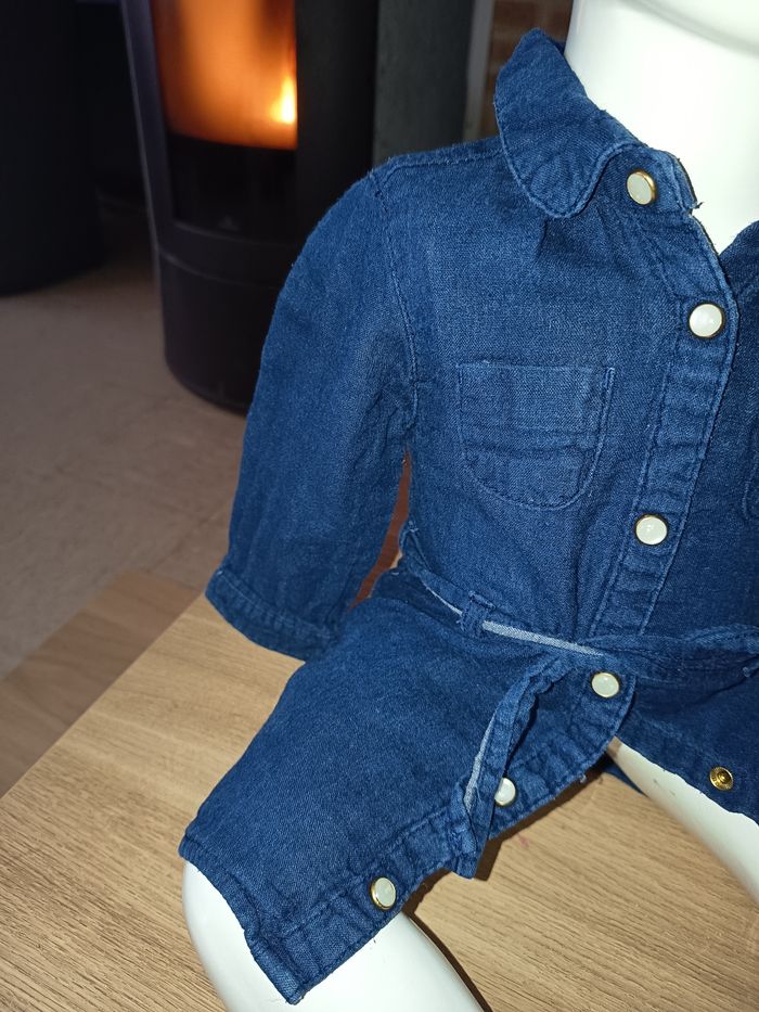 Robe chemise en jean - photo numéro 2