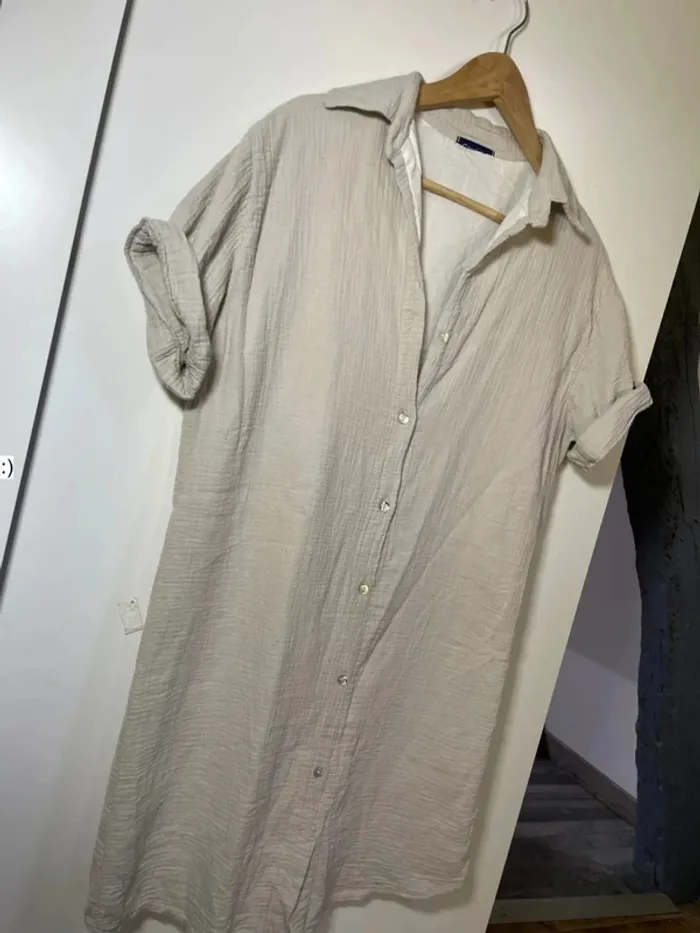 Robe chemise en gaz de coton taille 40 - photo numéro 3