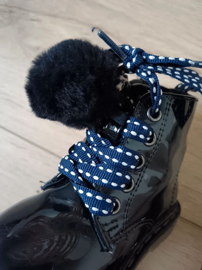 Bottines vernis bleu marine - photo numéro 3