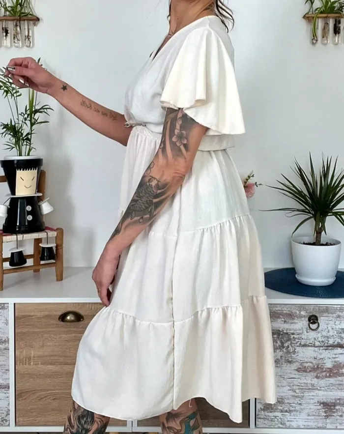SOLDE Robe bohème fluide légère taille élastique taille unique - Italy moda - neuf - photo numéro 3