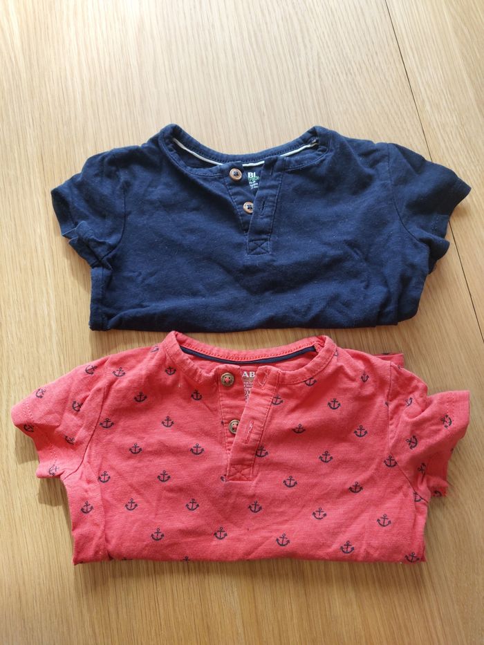 Lot 2 t-shirt manches courtes 12m