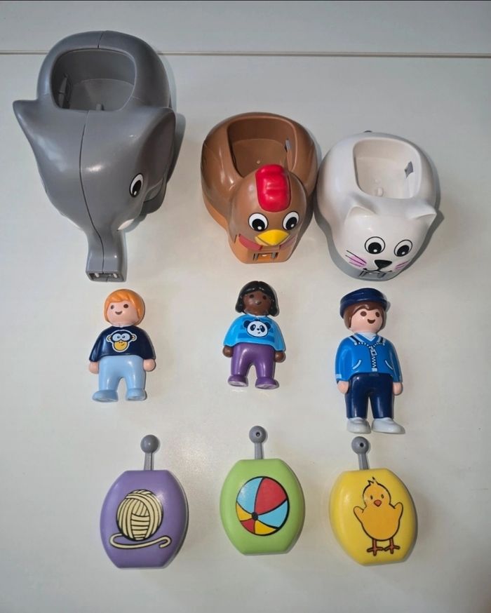 123 playmobil le train des animeaux 70405 complet - photo numéro 2