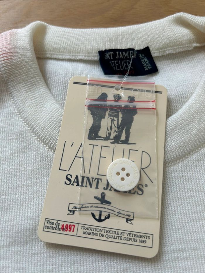 Pull laine Saint James modèle Chausey Neuf taille 40 made in France - photo numéro 4