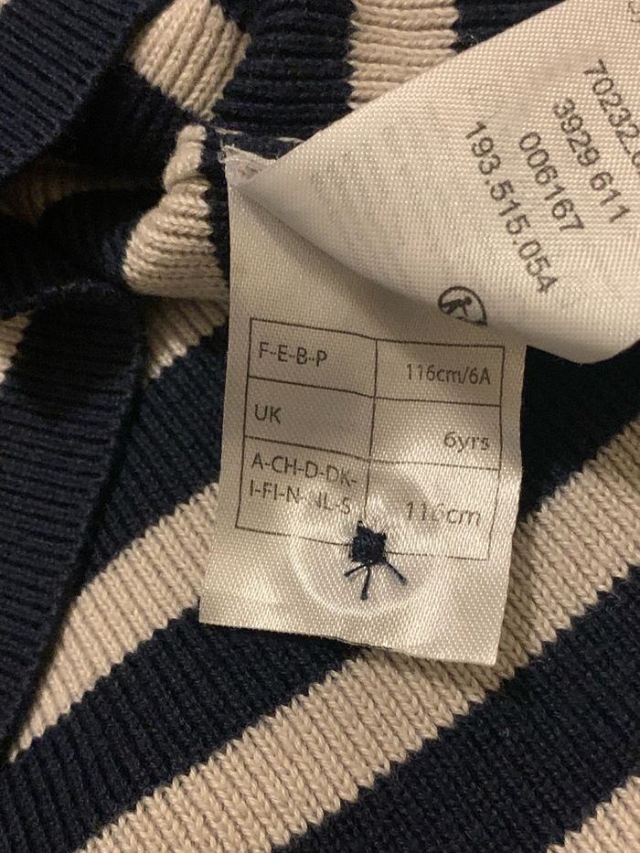 Pull marin bleu garçon en maille Vertbaudet 6 ans - photo numéro 7