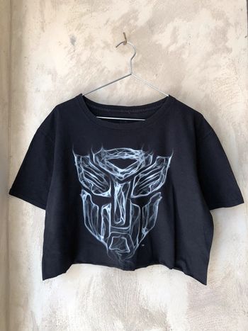 T-shirt Crop top noir Transformers L