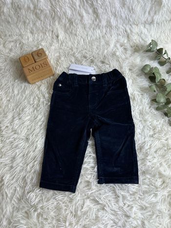 Pantalon velours marine taille 6 mois Jacadi