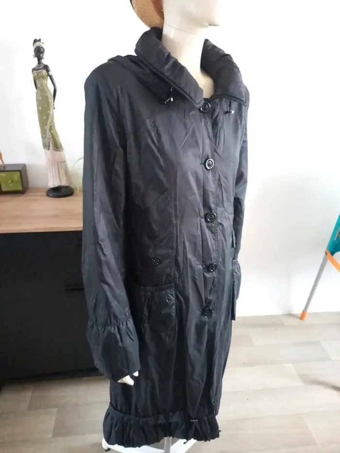 Long manteau noir T.40