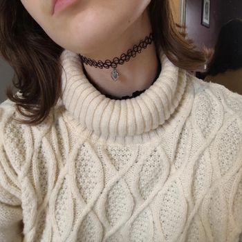 Choker collier ras de coup avec pendentif cœur