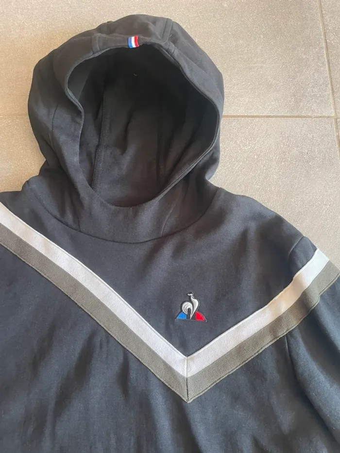 Pull à capuche Le Coq Sportif noir L - photo numéro 3