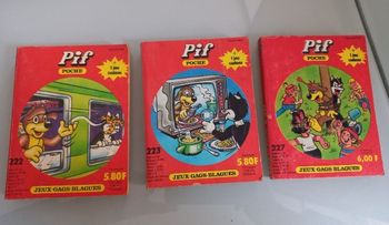 Lot de 3 livres vintage Pif n°219,220 et 221