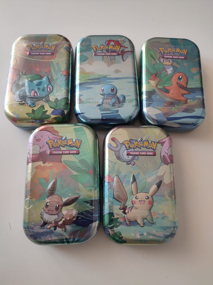 Lot de 5 minitins Pokemon Kanto