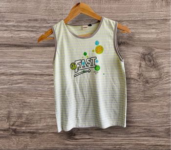 Débardeur vintage gris vert dessin ikks taille 34 XS