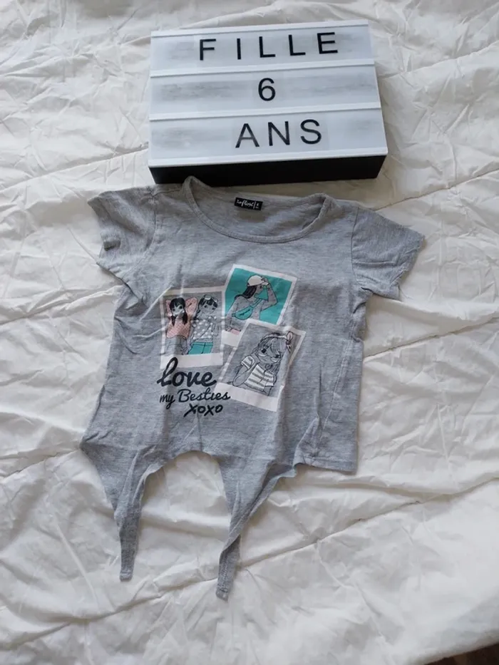 Tee-shirt manche courte fille 6 ans