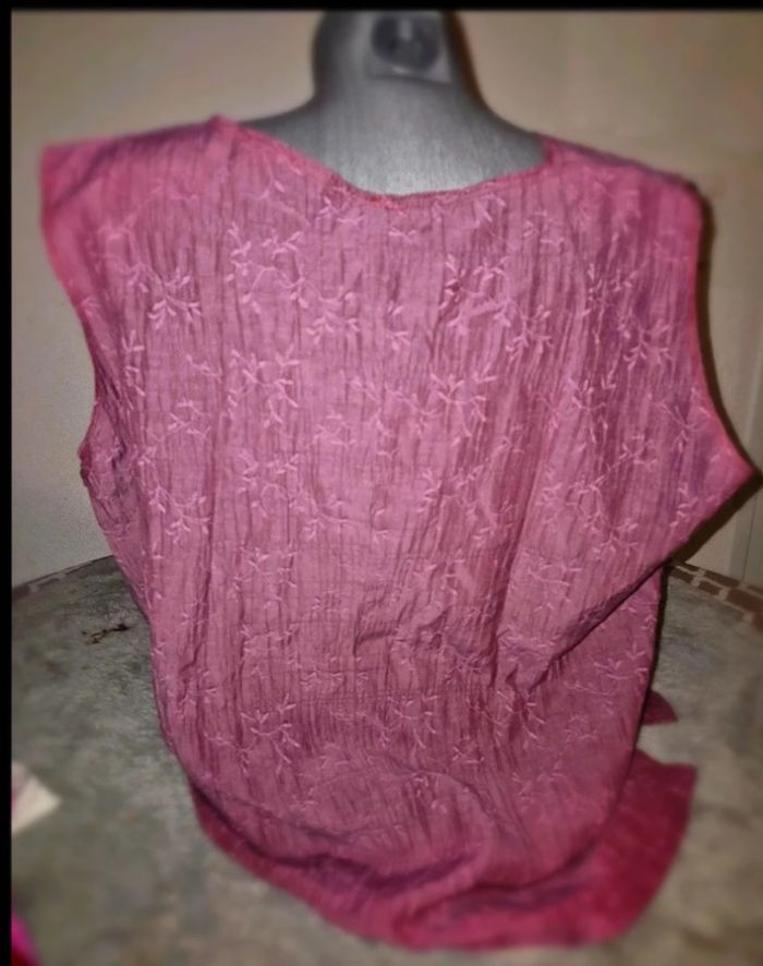 Blouse vintage rose en excellent état Taille 40 - photo numéro 2