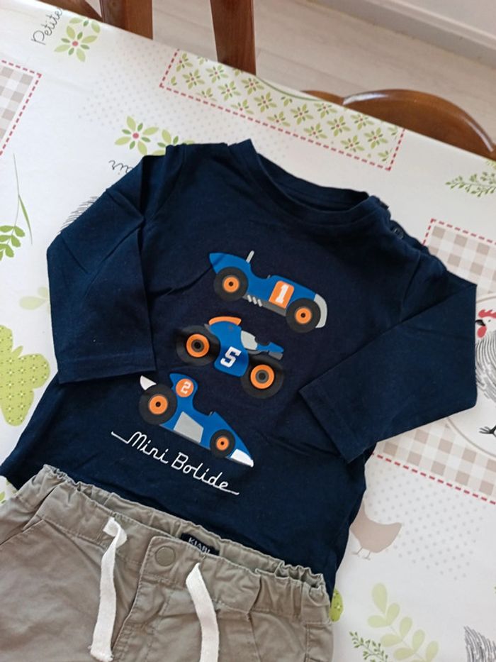 Ensemble haut Gémo bas Kiabi 12 mois - photo numéro 2